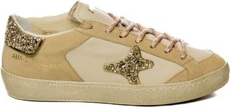 Ama brand Time Sneaker - Dames - Sneakers - Beige - 37 EU - Katoen - Schoenen