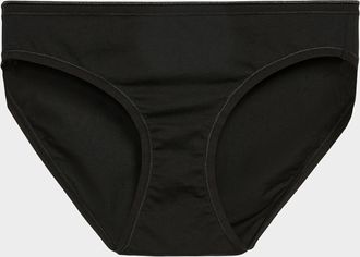 Miiyu Womens Plain stretch bikini panty Cotton