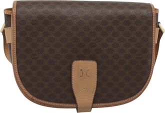 Celine Vintage Macadam Canvas Brown Canvas Backpack Bag (Pre-Owned)