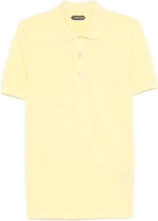 Tom Ford Polo shirt van katoenmix - Heren - Polos - Geel - 2XL - Katoen - Tops