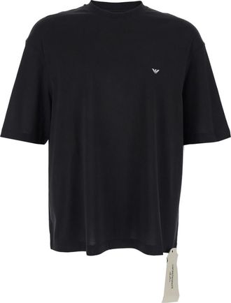 Emporio Armani Black Relaxed Logo T-Shirt