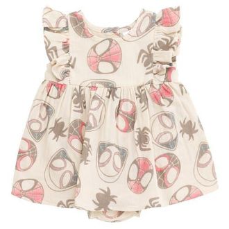 MARVEL Spidey and His Amazing Friends Gauze One Piece and Set in Cream at Nordstrom, Size Newborn