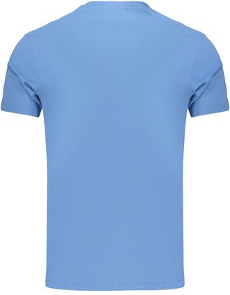 Napapijri Flag-Print Cotton T-Shirt - Blue
