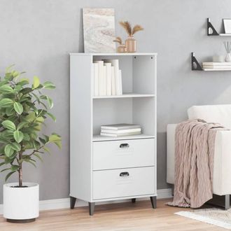 Berkfield Home Decorative Bookcase VIKEN White 60x35x123 cm Engineered Wood | Size: 60 x 35 x 123 cm