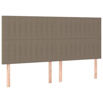 vidaXL Testiera 4 Pz Tortora 100x5x78/88 Cm In Tessuto - Vidaxl