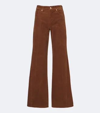 7 For All Mankind Lotta cotton-blend corduroy wide-leg pants