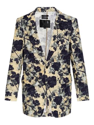 R13 Blazer met bloemenprint - Zwart