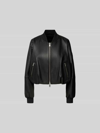 Moose Knuckles Lederjacke aus echtem Lammleder in Black, Gr&ouml;&szlig;e L