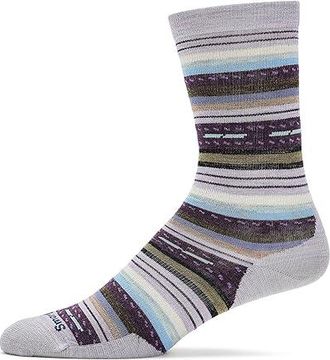 Smartwool Everyday Margarita Crew Socks Womens No Show Socks Shoes Purple Eclipse : LG (Womens Shoe 10-12.5), Merino/Nylon/Wool