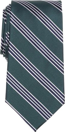 Brooks Brothers Ribbon Stripe Silk Blend Tie in Dark Green at Nordstrom Rack