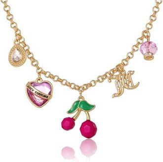 Juicy Couture Cherry Charm Necklace, 18 + 2 in Gold Tone at Nordstrom