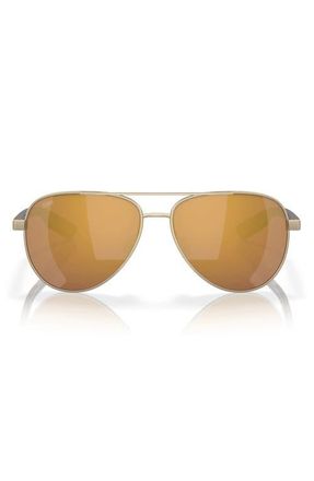 Costa 57mm Aviator Sunglasses in Gold Mirror at Nordstrom
