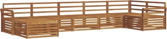 vidaXL Set Di Divani Da Esterno 7 Pz Naturale Vidaxl
