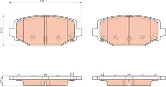 OEM Pastillas De Freno Trasero Gdb1936 Trw