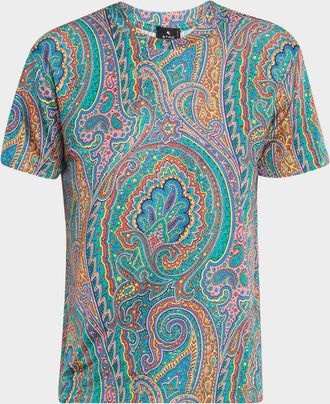 Etro Arnica Paisley Jersey Short-Sleeve T-Shirt