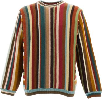 Paul Smith Multicolored Striped Merino Wool Crewneck Sweater