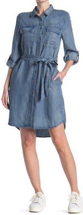 Velvet Heart Ada Chambray Waist Tie Utility Dress in 405 Malibu at Nordstrom Rack, Size X-Large