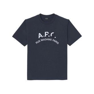 A.P.C. T-shirt - male - A.P.C. - T-Shirts - Blue - 2XL - Tops