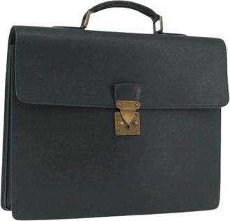 Louis Vuitton Pre-owned Handbags, female, Green, Size: ONE SIZE Pre-owned Moscova Business Bag