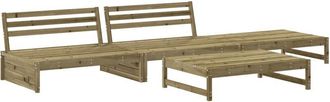 vidaXL Vidaxl - Juego De Muebles De Jard&iacute;n 4 Pzas Madera De Pino Impregnada