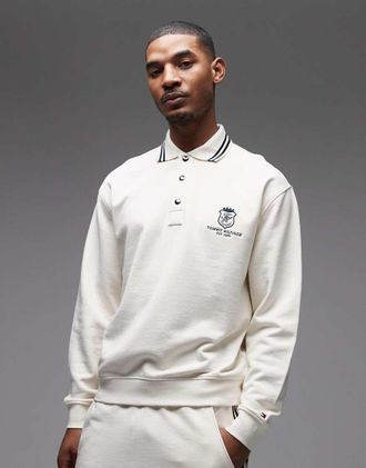 Tommy Hilfiger Country Club - Camicia stile rugby color crema-Bianco