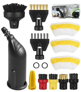 OEM Adecuado Para Las Fregonas De Vapor Karcher Sc1, Sc2, Sc4 Y Sc5: Funda Abrasiva Para La Fregona, Pa&ntilde;o De Nailon Y Cepillo De Cobre - Kit De Accesorios