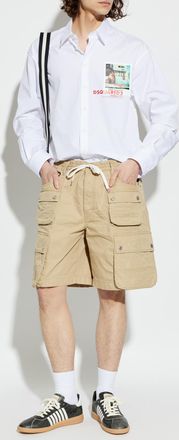 Dsquared2 Cargo Shorts, Mens, Beige