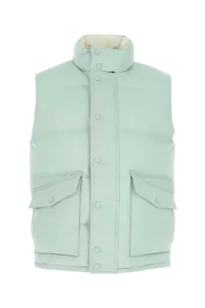 Alexander McQueen Blue Sleeveless Padded Jacket