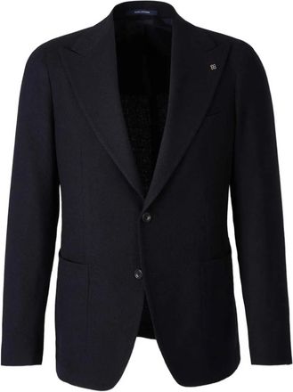 Tagliatore button classic cut blazer - men - Wool/Polyester - 56 - Blue