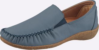 Loretta Slipper LORETTA, Damen, Gr. 36, taubenblau, Glattleder, Schuhe Slipper