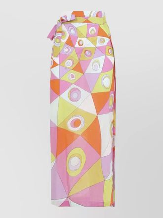 Pucci sheer wrap skirt maxi pareo style