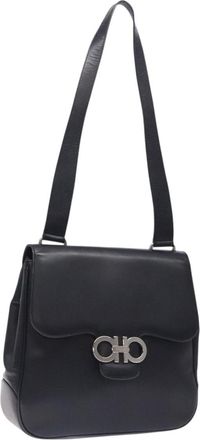 Ferragamo Gancini Shoulder Bag Leather Leather Shoulder Bag Bag (Pre-Owned)