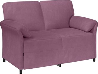 vidaXL Sof&aacute; De 2 Plazas Morado 138 X 83 X 95 Cm Terciopelo Vidaxl