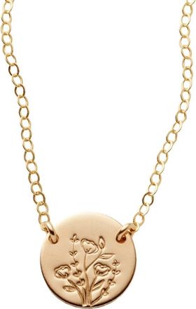 Made by Mary Wild Blooms Mini Zola Disc Necklace in Gold Filled at Nordstrom