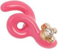 Bea Bongiasca Single Mini Diamond Loop Stud Earring in Pink at Nordstrom
