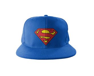 Superman Officially Licensed Shield Embroidered Snapback Cap (Blue)