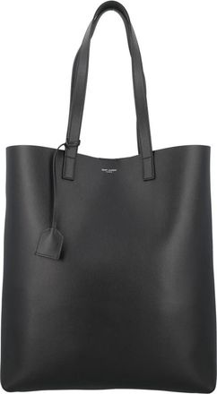 Saint Laurent Zwarte Leren Handtas Bold Shopping Tas - Heren - Shoppers - Zwart - ONE Size - Tassen