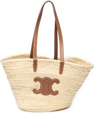 Celine Pre-owned Womens Large Triomphe Panier Shoulder Bag - Beige - One Size