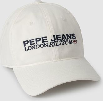 Pepe Jeans London Baseball Cap PEPE JEANS STEVEN CAP, Herren, weiss (ivory wei&szlig;), Twill, Baumwolle, bestickt, Caps Baseball Cap, mit Label-Stickerei