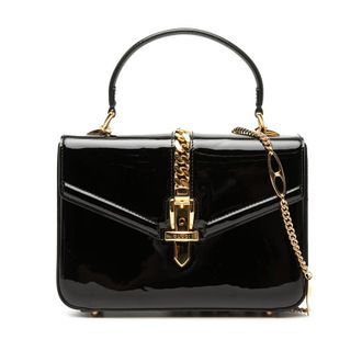Gucci Pre-owned Gucci Mini Patent Sylvie 1969 Top Handle Bag Ladies INWIWFJ07O7AJM7W