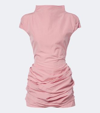 Magda Butrym Draped cotton and silk minidress