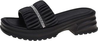 Generic Running Shoes Womens Waterproof Beach Slippers with Thick Sole Hollow Leisure Slippers Thick Sole Shoes Sandals Shoes Trainers Women, black, 8.5 UK