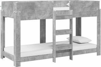 vidaXL Cama Litera Para Ni&ntilde;os Gris Concreto 75 X 190 Cm Vidaxl
