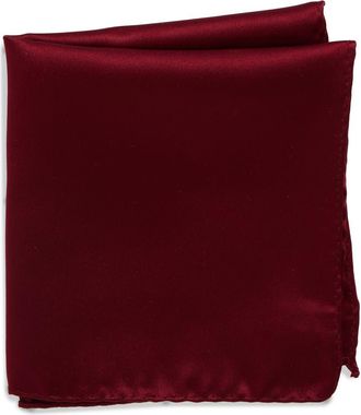 ConStruct Solid Satin Pocket Square in Red Velvet at Nordstrom Rack