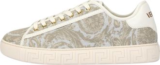 Versace Greca Jacquard Canvas Sneakers Beige 1014460-1A09449_2KG1C