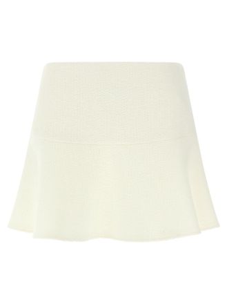 Gucci White Boucl wool skirt