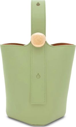 Loewe Borsa a secchiello Pebble mini - Verde