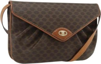 Celine Pre-owned Cross Body Bags, female, Brown, Size: ONE SIZE Pre-owned Vintage Macadam Shoulder Bag