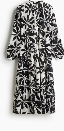 H&M Oversized Kleid aus Crinklestoff - White