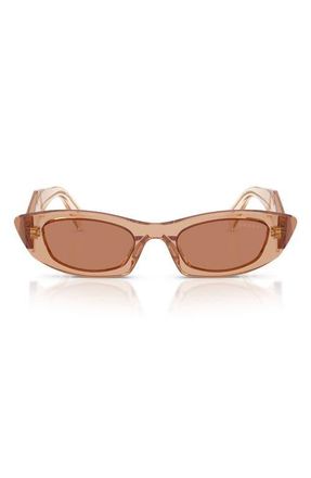 Prada 50mm Oval Sunglasses in Chocolate /Brown at Nordstrom